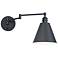 Library 1-Light 8" Wide Black Wall Sconce