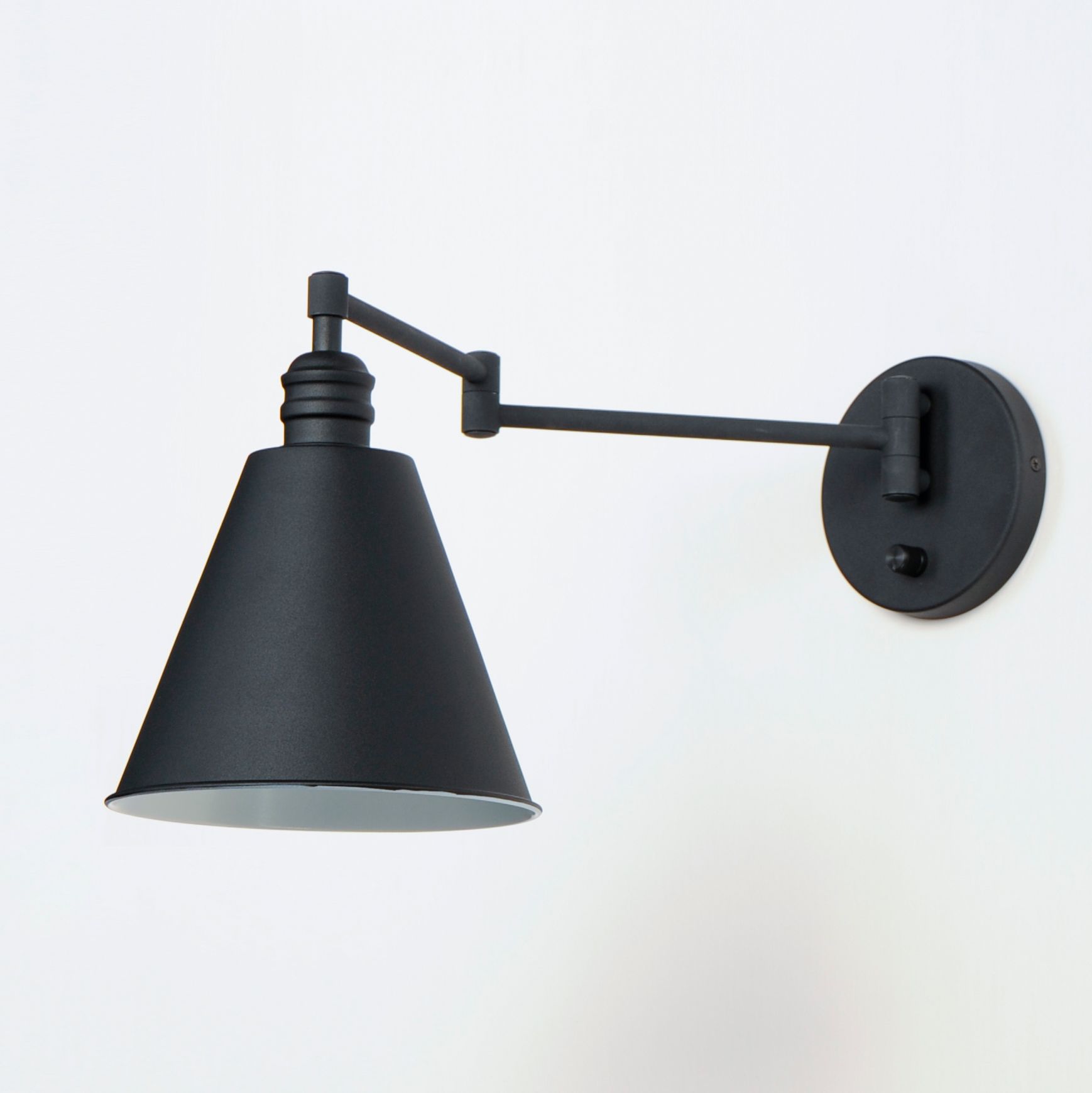 Image 2 Library 1-Light 8" Wide Black Wall Sconce more views