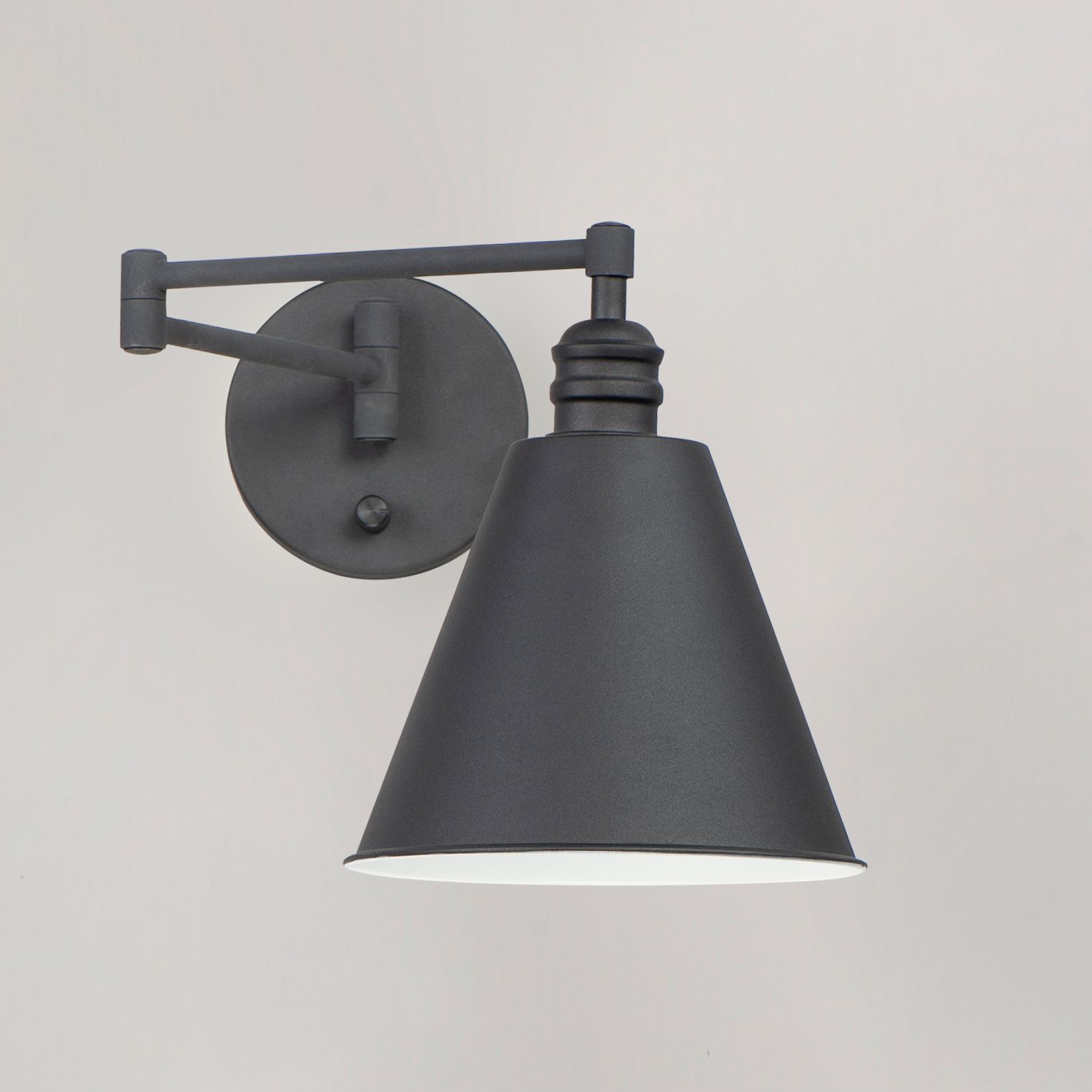 Image 4 Library 1-Light 8" Wide Black Wall Sconce more views