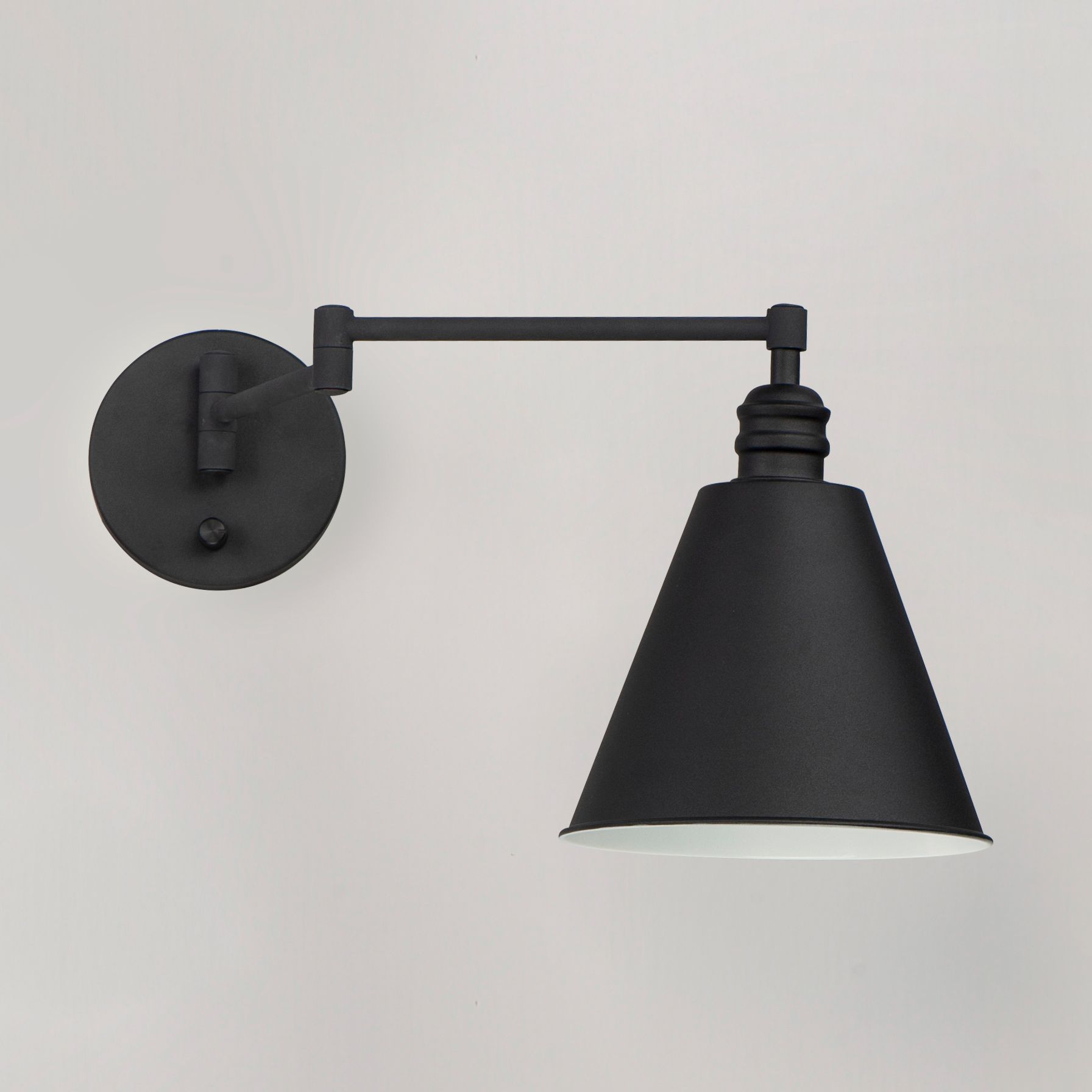 Image 5 Library 1-Light 8" Wide Black Wall Sconce more views