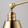 2_Library 36 3/4" High Brass Plug-In Swing Arm Wall Lamp more views
