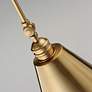 4_Library 36 3/4" High Brass Plug-In Swing Arm Wall Lamp more views