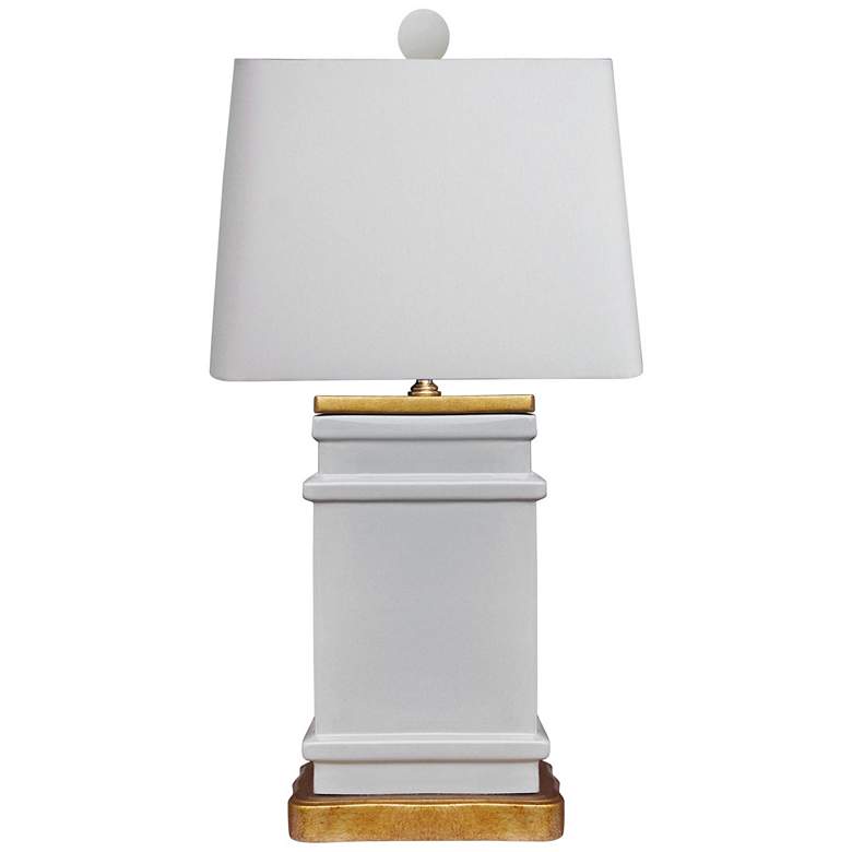 Image 1 Library Gray 23" High Porcelain Accent Table Lamp