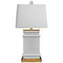 Library Gray Porcelain Accent Table Lamp