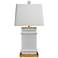Library Gray Porcelain Accent Table Lamp