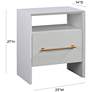 Libre 23" Wide White Wood 1-Drawer 1-Shelf Nightstands Set of 2