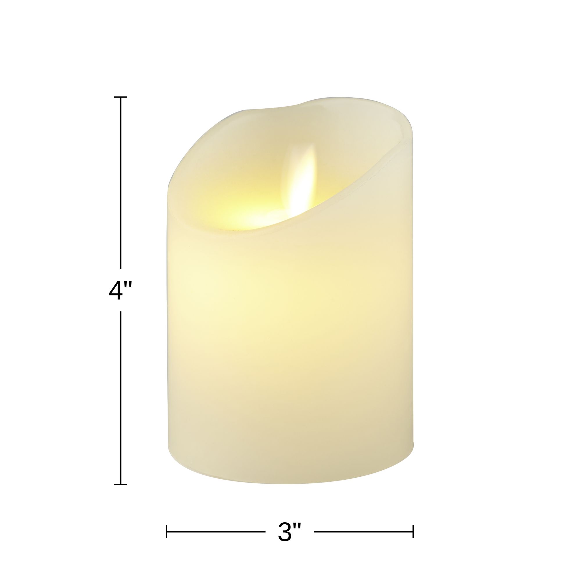 Image 7 Licht 4" High Flicker Flame Battery Powered Unscented Candle Set of 6 more views