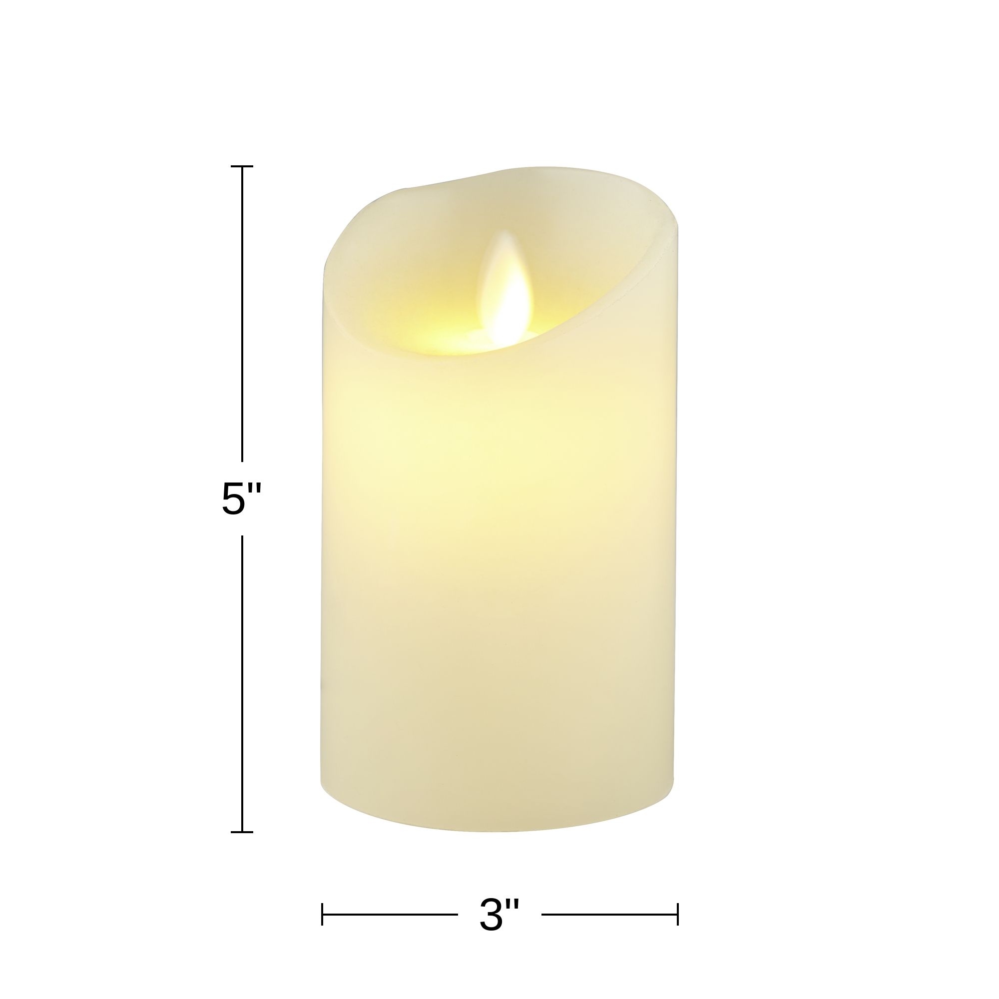 Image 7 Licht 5" High Flicker Flame Battery Powered Unscented Candle Set of 6 more views