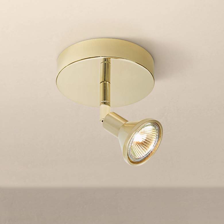 Image 1 Lichtstar Dual-Brass Round Canopy Spotlight Ceiling Fixture