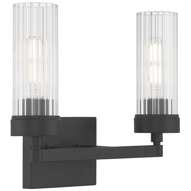 Image 1 Lida Glass Bath Light - Matte Black