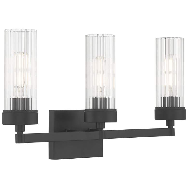 Image 1 Lida Glass Bath Light - Matte Black