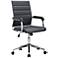 Liderato Black Faux Leather Adjustable Swivel Office Chair