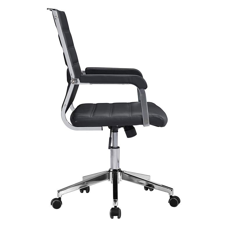 Image 6 Liderato Black Faux Leather Adjustable Swivel Office Chair more views