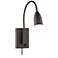 Lido Adjustable Gooseneck Bronze Plug-In Wall Reading Light