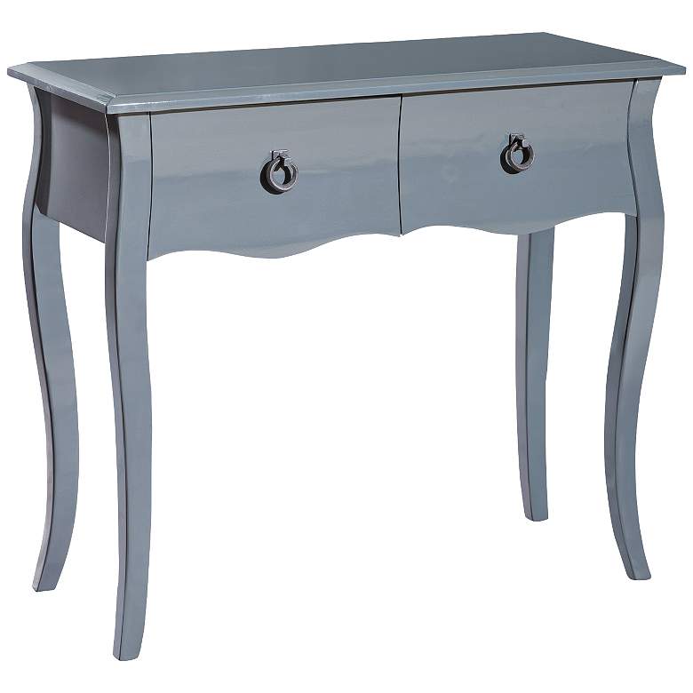 Image 1 Lido Solid Wood Gray Console Table