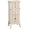 Lief 43" High Antique White Lift-Top Jewelry Armoire