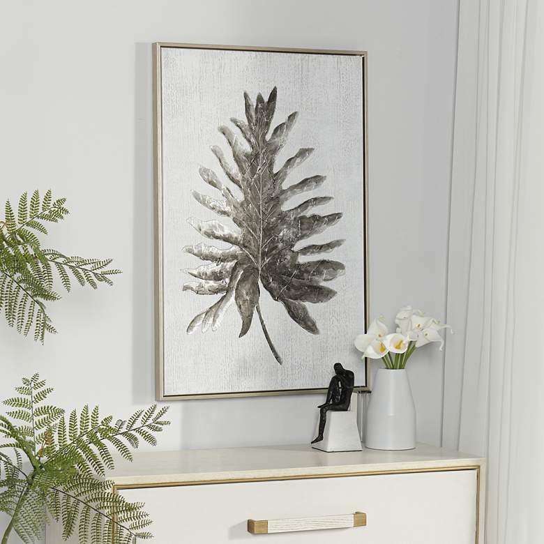 Image 1 Lief Petiole I 24" x 36" Natural Hand Painted Framed Canvas Wall