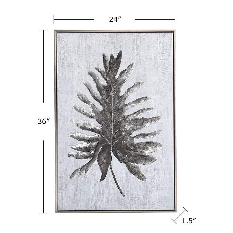 Image 7 Lief Petiole I 24" x 36" Natural Hand Painted Framed Canvas Wall more views