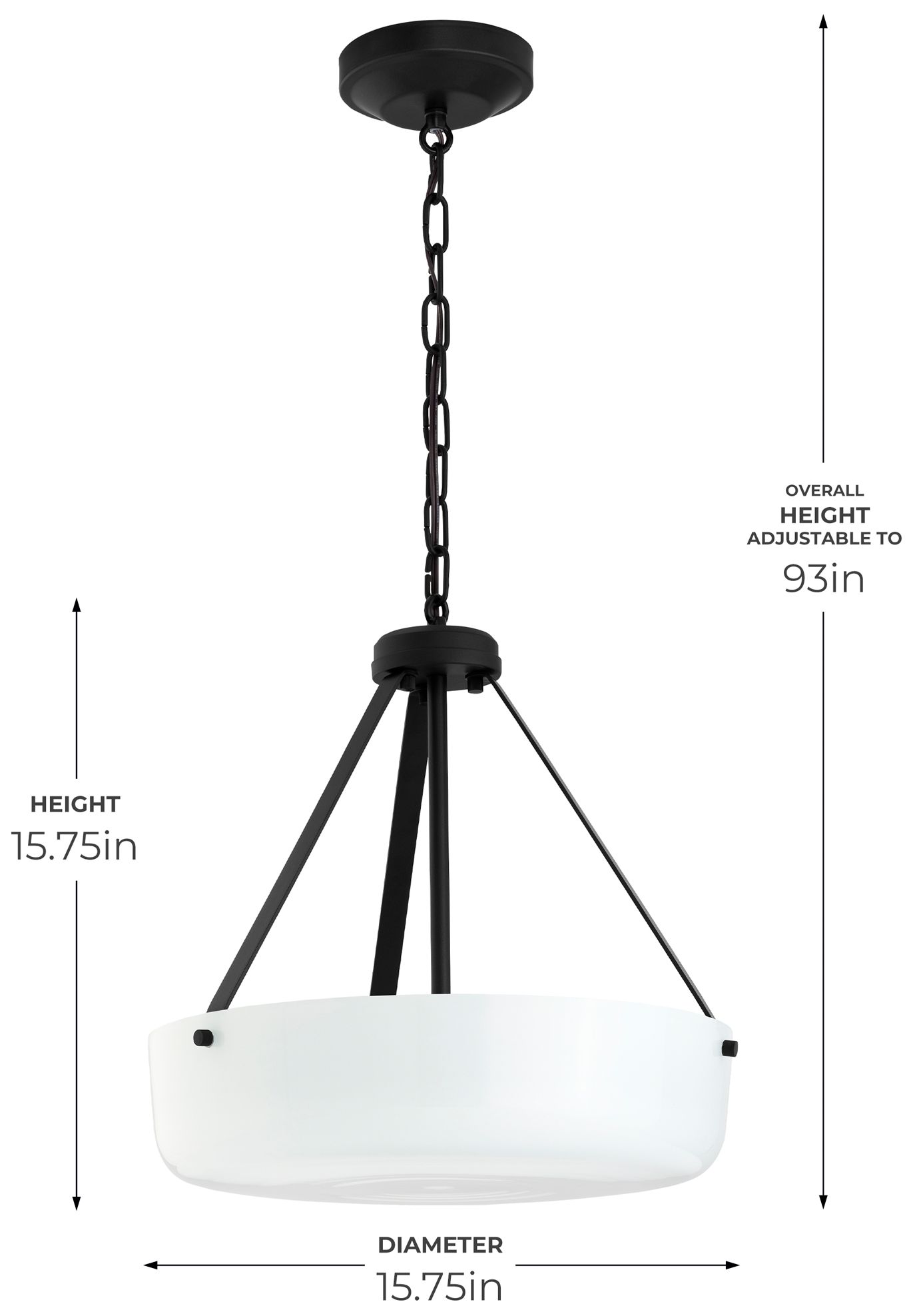 Image 5 Lieon Three-Light Convertible Pendant more views