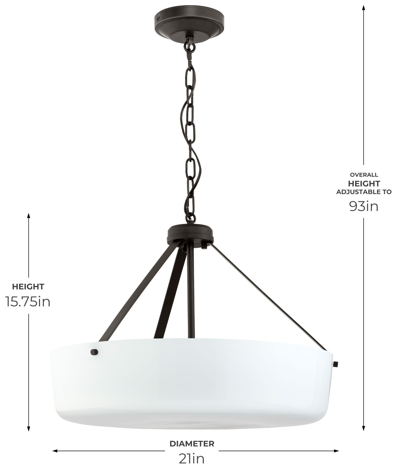 Lieon Three-Light Convertible Pendant
