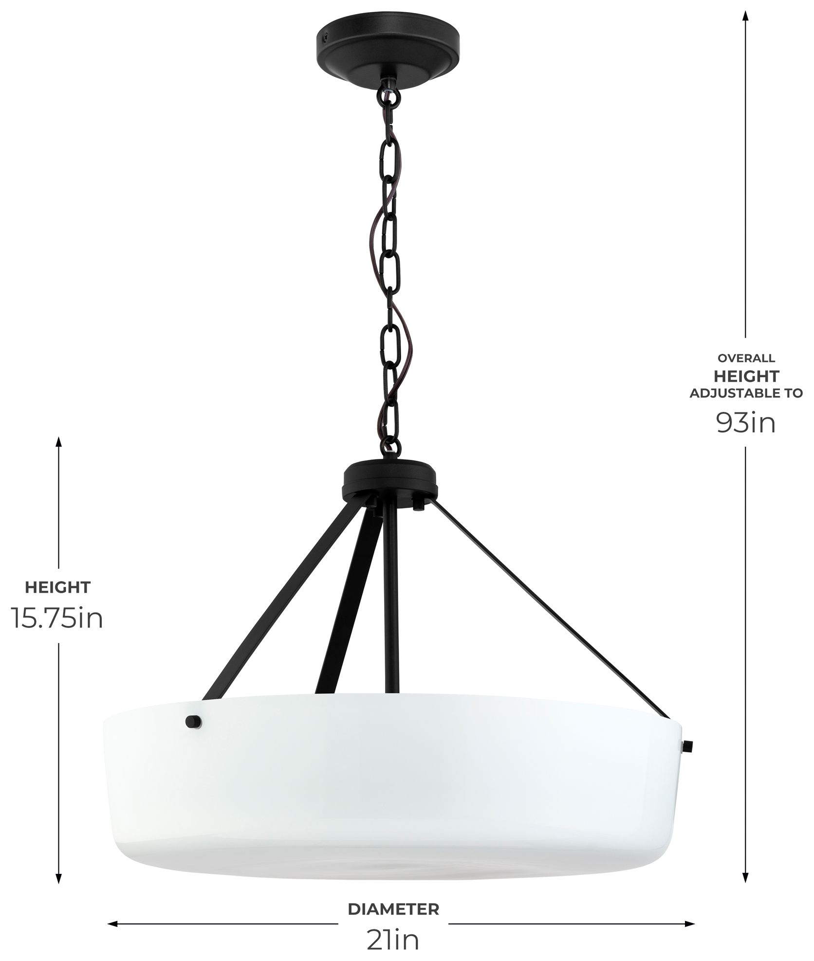 Image 5 Lieon Three-Light Convertible Pendant more views