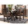 Liese Two-Tone Brown Wood 5-Piece Dining Table and Chair Set