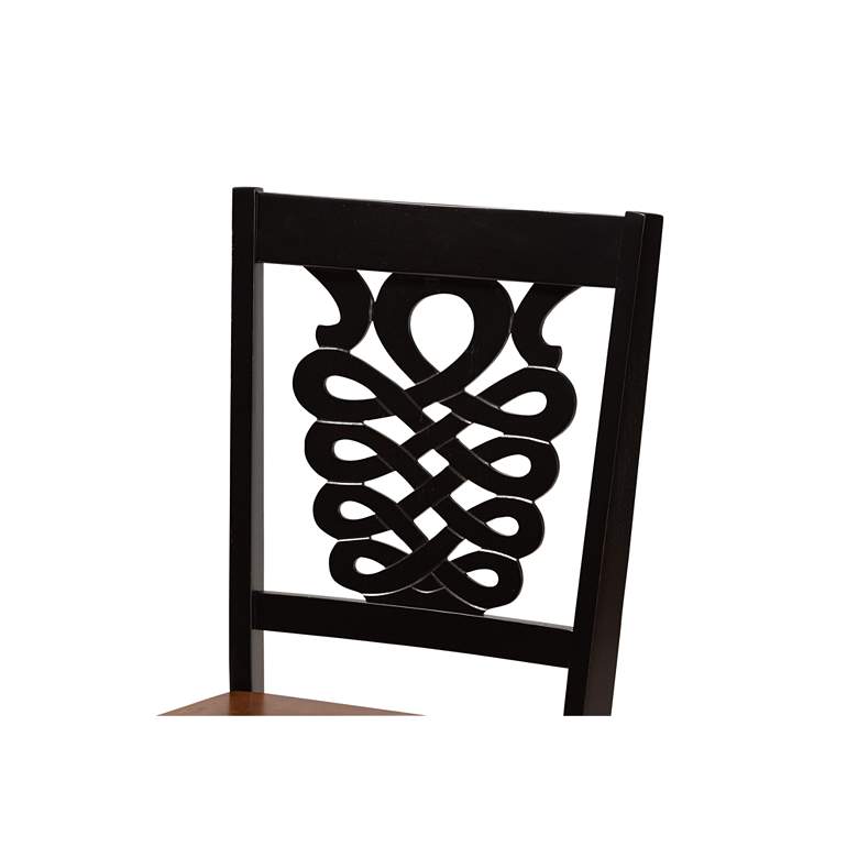 Image 5 Liese Two-Tone Brown Wood 7-Piece Dining Table and Chair Set more views