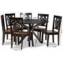 Liese Two-Tone Brown Wood 7-Piece Dining Table and Chair Set