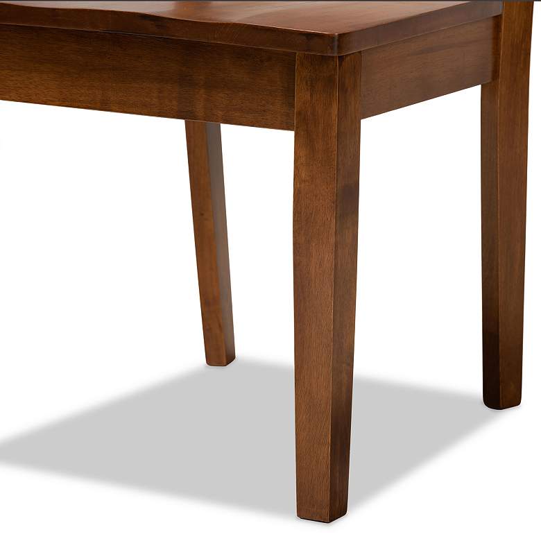 Image 5 Liese Walnut Brown Wood 5-Piece Dining Table and Chair Set more views