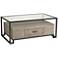 Liev 47 1/4" Wide Wood and Metal Modern Coffee Table