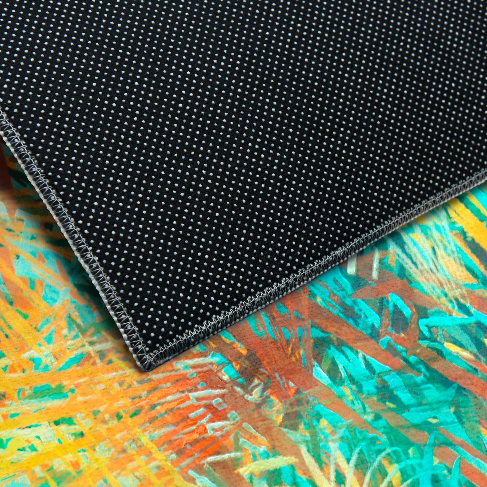 Image 4 Life of the Party I Washable Abstract Art Area Rug size 5'x8' more views