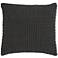 Life Styles 18" Square Charcoal Quilted Chevron Throw Pillow