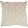 Life Styles Beige Erased Velvet 22" Square Throw Pillow