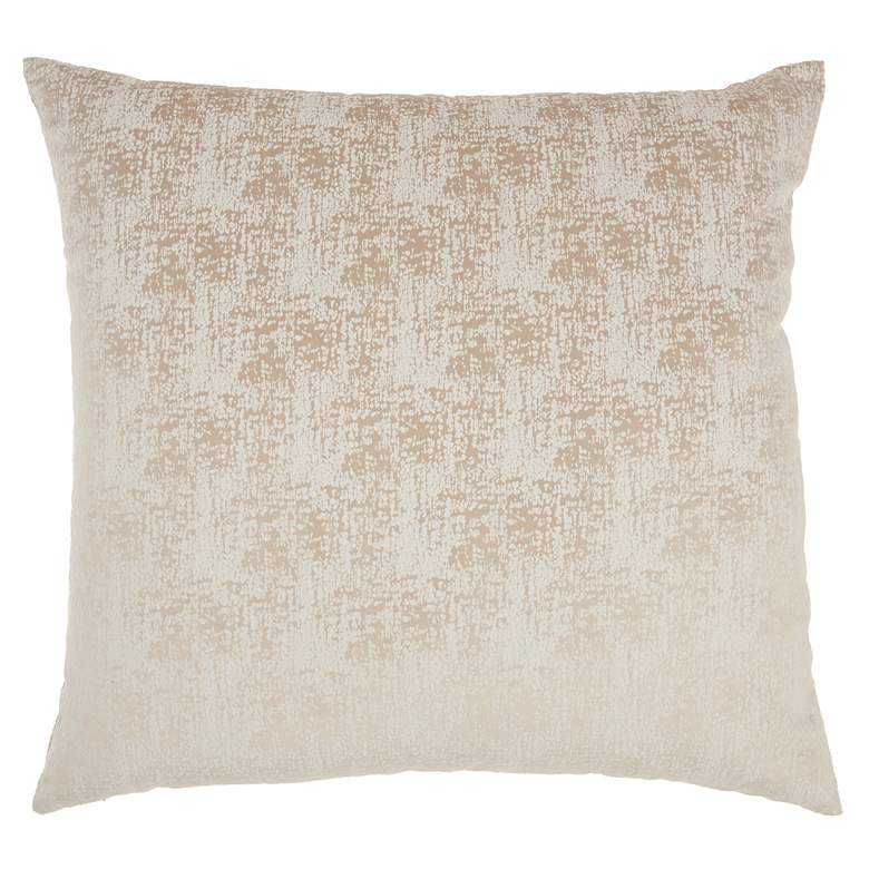 Image 4 Life Styles Beige Erased Velvet 22 inch Square Throw Pillow more views