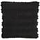 Life Styles Black Woven Stripes 17" Square Throw Pillow