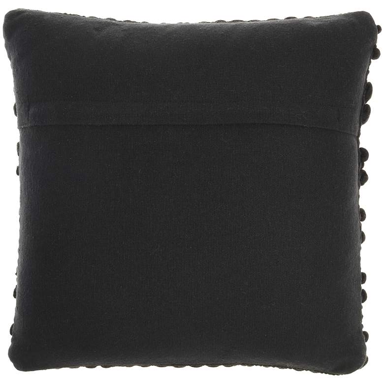 Image 4 Life Styles Black Woven Stripes 17 inch Square Throw Pillow more views
