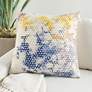 Life Styles Blue Ombre Tassels 22" Square Throw Pillow