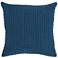 Life Styles Blue Quilted Chevron 18" Square Throw Pillow