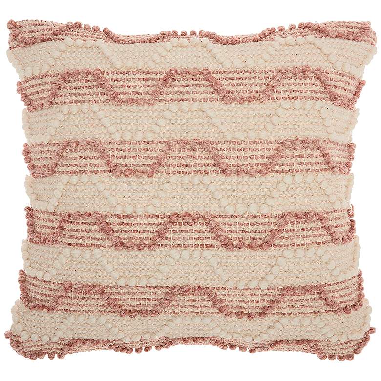 Image 1 Life Styles Blush Arch Stripes 20 inch Square Throw Pillow