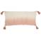 Life Styles Blush Ombre Tassels 30" x 14" Throw Pillow