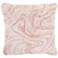 Life Styles Blush Plush Marble 20" Square Throw Pillow