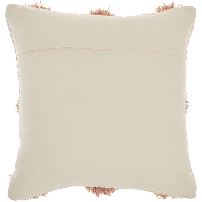 Image 4 Life Styles Blush Tufted Pom Poms 18" Square Throw Pillow more views