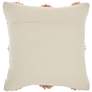 4_Life Styles Blush Tufted Pom Poms 18" Square Throw Pillow more views