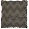 Life Styles Charcoal Chevron 20" Square Throw Pillow