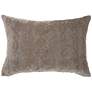 Life Styles Charcoal Velvet Interlock 20"x14" Throw Pillow