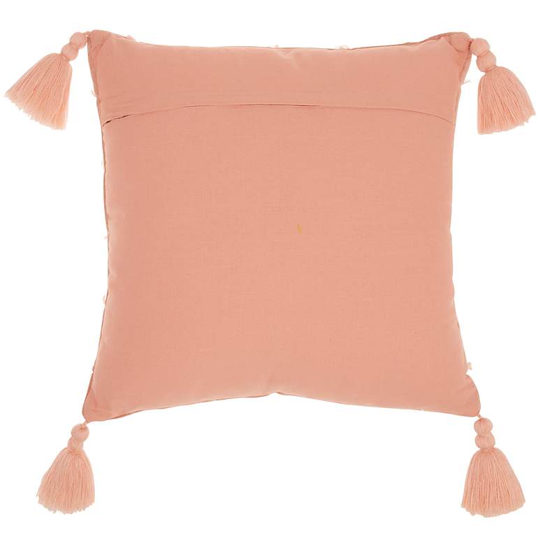 Life Styles Coral Hand-Knotted Velvet 18&quot; Square Pillow more views