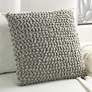 Life Styles Gray Thin Group Loops 20" Square Throw Pillow