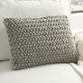Life Styles Gray Thin Group Loops 20" x 14" Throw Pillow