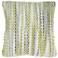 Life Styles Green Gray Basket Weave 20" Square Throw Pillow