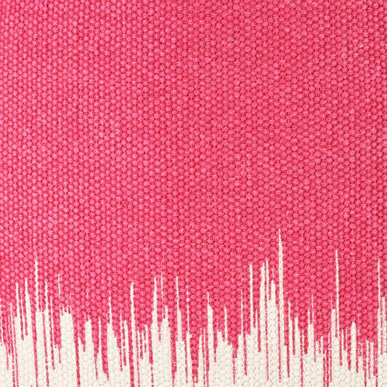 Image 2 Life Styles Hot Pink Stonewash Fabric Drum Pouf Ottoman more views